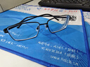依视路（ESSILOR） 钻晶系列高清耐磨防蓝光近视超薄镜片专业配度数眼镜架男女镜框 钛+金属-全框-4004BK-黑色 镜框+依视路膜御防蓝光1.67现片 实拍图
