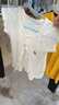 贝瑞加（Babyprints）婴儿衣服2件装新生儿连体衣短袖宝宝哈衣纯棉薄款爬服 白黄66 实拍图