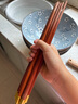 实木筷子家庭用鸡翅木/红檀木筷新款防滑家用无漆无蜡圆顶福快子 红檀木-圆顶福5双 实拍图