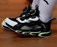 安踏儿童运动鞋男女童跑步鞋秋冬季网革旋钮扣犟弹科技学生赤焰跑鞋 【男革面】黑/白/绿5523N-1 31 脚长约19.5cm 实拍图