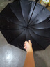 加固折叠雨伞手动结实耐用黑胶晴雨伞两用遮阳防晒学生雨伞 黑色-超大号130cm黑胶防晒款 12骨 实拍图