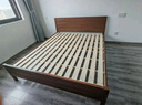 兴瑀汇实木床1.5米1.8m新中式双人床胡桃色木床主卧家用现代简约单人 胡桃色床+20cm弹簧椰棕床垫+柜2 1.8米*2米框架结构 实拍图
