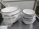 肃匠餐具家用套装碗盘简约米饭碗盘套装纯白釉下彩陶瓷碗微波炉用 6英寸碗(山田) 4头 实拍图