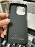 Pinkson苹果凯夫拉手机壳芳纶纤维大气商务网红简约碳纤维纹保护套超薄散热硬壳防摔轻薄高档男女士新款 【黑色-保护圈款】1500D芳纶 【iPhone14Pro】 实拍图