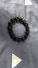 石玥珠宝精品14mm金沙天然黑曜石手串本命年转运珠佛珠水晶手链男女士款 实拍图