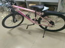 飞鸽（FLYING PIGEON）山地自行车成人男女变速山地车青少年中小学生车越野户外骑行单车 【铝合金】G8002代-辐条轮-粉色 26寸轮组（适合160-180cm） 21速入门版 实拍图