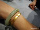 五花八门和田玉手镯女 浅青玉镯子天然高冰玉石手镯节日生日礼物附证书 浅色 57-59圈口 实拍图