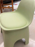 麦田儿童凳家用塑料小凳子客厅矮凳换鞋凳儿童靠背椅子浴室防滑洗澡凳 靠背护腰-绿色中号【加厚防滑 圆润边角】 实拍图