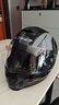 LS2情侣摩托车头盔男女机车赛车四季全盔儿童盔防雾大尾翼802 黑/灰桔星河 L(建议53-54头围) 实拍图