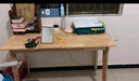 巧手七（QIAOSHOUQI）实木书桌 学习桌简易写字台中学生书桌椅北欧桌子现代简约电脑桌 原木色 120cm*55cm*75cm（长宽高） 实拍图