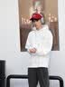真维斯（Jeanswest）白色卫衣男连帽2026春秋款青少年美式重磅休闲宽松男士帽衫外套男 【重磅棉】白色(自由笔尖胸标) M (170) (30天质量问题全额退) 实拍图