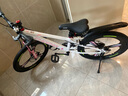 凤凰山地自行车男女变速山地车碟刹青少年儿童自行车学生单车 星际 粉白【单速+三刀轮】 22寸【适合130-170cm】 实拍图