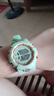 夜光数显马卡龙手表学生党小众森系独角兽韩版原宿学生手表 抹茶绿 实拍图