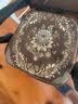 罗兰家纺 餐椅垫坐垫椅子凳子垫子可拆洗绑带椅垫 餐桌椅加厚实木餐椅座垫 镜面昙花咖色 48*47cm加大号 实拍图