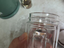 富光双层玻璃杯商务泡茶杯子大容量耐热办公水杯过滤带把银色320ml 实拍图