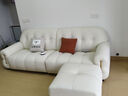 冬熊棉花糖真皮沙发法式奶油风客厅小户型轻奢白色钢琴键云朵沙发 【大三人位2.5米】 头层真皮【豪华版】乳胶+4CM紫罗兰 实拍图
