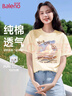 班尼路（Baleno）宽松圆领纯棉短袖T恤女2026年夏季休闲百搭上衣通勤时尚款女装 实拍图