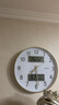Timess挂钟客厅钟表万年历简约石英钟表挂墙时钟温湿度家用表35cm 实拍图