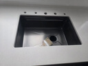 TOSO日式厨房水槽大单槽洗菜盆一体盆304不锈钢台上中下淘菜洗手碗池 米粒微晶5MM款-圆形抽拉龙头顶配 600*450MM 实拍图