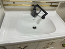 摩坦（MOTAN）一体陶瓷盆半嵌入式台中盆单盆洗面盆洗脸盆台盆艺术盆方形洗手盆 80*47单盆（下水件+胶） 实拍图