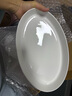 奥美优骨瓷鱼盘 家用深盘子椭圆形耐高温微波炉蒸鱼陶瓷 直口12英寸 实拍图