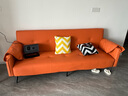 沐乐旭沙发折叠两用沙发床奶油风公寓出租房2025新款猫抓皮小沙发 橘咖色【耐磨猫抓皮】 四人位 2m +2抱枕 实拍图