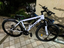 山地自行车女款成人男款男士变速公路减震单车女式初中学生青少年 钢架辐条-雪山白【超强减震】 26寸21速 实拍图