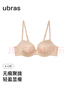 ubras虞书欣同款夹心软支撑光面细肩带文胸女士内衣女背勾款黑色XL 实拍图