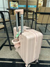 鹃羚行李箱拉杆箱前开盖小型登机箱男女儿童旅行深仓密码皮箱可上飞机 茱萸粉【杯架+手机支架+双充电口】 18英寸 约常规19英寸短途旅行可前侧开盖登机箱 实拍图