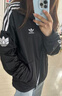 三叶草（Adidas）经典款 黑白 侧边三条纹 立领长袖 梭织 风衣 夹克 外套 男女 JL8396 S 实拍图