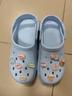 名创优品（MINISO）洞洞鞋女款2025新款eva防滑防臭沙滩鞋增高凉拖鞋女夏季外穿 天空蓝+水晶熊 38-39 实拍图