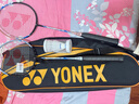 YONEX尤尼克斯羽毛球拍对拍全碳素弓箭套装ARC5I蓝粉附手胶尼龙球拍包 实拍图