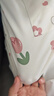 女士睡衣春秋纯棉质长袖开衫翻领可爱家居服秋天可外穿学生套装 2036浅杏粉花兔 L 实拍图