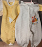 班杰威尔婴儿衣服秋冬季夹棉连体衣宝宝保暖哈衣爬服 保暖黄色2件装 80码 实拍图