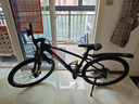 千里达（TRINX） X7铝合金山地车自行车禧玛诺22速线控气叉油刹成人男女单车 X7E-哑黑蓝红- 快拆版 27.5*16英寸 实拍图