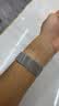 CangHua 适用小米WatchS4 41mm表带xiaomi watch S4 41mm手表表带磁吸式米兰尼斯替换金属女士腕带 银色 实拍图