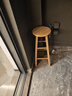 HASAYOVA 高脚凳实木吧台椅子家用酒吧高凳子前台高脚椅收银台椅子圆凳 80cm-加厚实木 实拍图