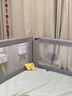 M-CASTLE床围栏婴儿童床上挡板宝宝床边防摔床护栏三面拼接防夹防掉床围挡 银河灰 单面装 2.0米 实拍图