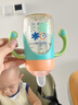 安儿欣儿童水杯学饮杯吸管杯幼儿园水杯水壶宝宝喝水杯子防呛ppsu 萌雅鸭嘴杯 240ml （6M+手柄款） 实拍图
