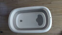 iuu婴儿洗澡盆 可折叠宝宝浴盆大号 洗澡神器躺托浴架新生儿童用品 【北欧灰】单盆 材质：FAD食品级材质检测认证 实拍图