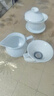 羊脂玉白瓷功夫茶具套装家用办公泡茶壶盖碗茶杯陶瓷高档轻奢送礼 陶瓷玉兰杯6件套 实拍图