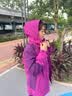 北州人中老年冲锋衣男女秋冬户外防风加绒加厚抓绒三合一两件套大码外套 女紫色（三合一) XL 实拍图