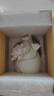 东方泥土高档描金陶瓷花瓶轻奢摆件 客厅餐桌插花家居新中式白色干花瓷器 描金莲花花瓶（中号）含底座 实拍图