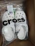 卡骆驰（CROCS）洞洞鞋贝雅男鞋女鞋轻便耐磨一脚蹬拖鞋休闲鞋|10126 白-100 39 (240mm) 实拍图