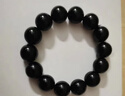 金石灵天然黑曜石手串男女款水晶手链海蓝宝五行补水佛珠转运珠生日礼物 黑曜石手链16毫米 实拍图