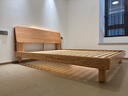 源氏木语全实木床现代简约橡木多功能主卧大床北欧风小户型卧室夜灯双人床 橡木原木色低铺1.5*1.9m无垫 实拍图