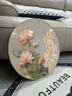 荷花入户圆形装饰画新中式挂画玄关鞋柜走廊过道茶室餐厅卫生间 B款荷香锦鲤 60*60 布纹膜典雅黑框 实拍图