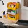 宜家（IKEA）FODERTRAG福德特劳书桌壁装收纳件 杂物收纳筐可堆叠家用 蓝灰色 实拍图