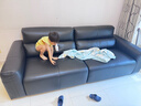 全友家居  简约风家具真皮沙发客厅家用大黑牛头层牛皮直排蛋卷沙发 实拍图