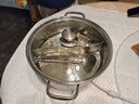 特厚不锈钢鸳鸯锅火锅家用电磁炉专用锅具单锅鸳鸯火锅盆大号涮锅 【特厚鸳鸯】带盖+汤勺漏勺 30cm 实拍图
